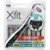 Бритва безопасная мужская KAI X-fit с 3D головкой 5 лезвий и набором сменных кассет (4 сменных кассеты) 