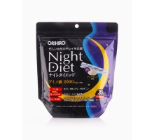 Ночная диета для похудения Orihiro Night Diet с аминокислотами и вкусом грейпфрута, 20 саше