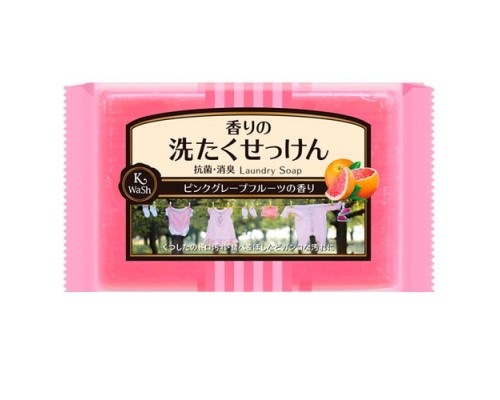 Хозяйственное ароматизирующее мыло Kaneyo Laundry Soap K wash с антибактериальным эффектом, с ароматом грейпфрута, 135 г