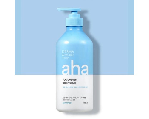 Шампунь для волос Derma & MoreAHA Cooling Shampoo от перхоти, 600мл