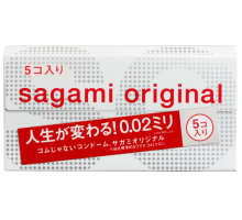 Презервативы Sagami Original 0,02 полиуретановые, 5 шт