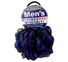 Мочалка для мужчин в форме шара Yokozuna Ribbon Ball Men's Blue, черная