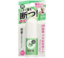 Мужской стик дезодорант-антиперспирант Shiseido Ag DEO24 с ионами серебра, аромат цитруса, 20 г