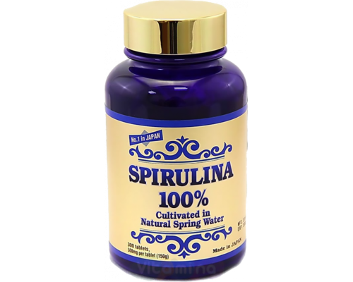 Спирулина Algae Spirulina 100%, 300 шт по 500 мг