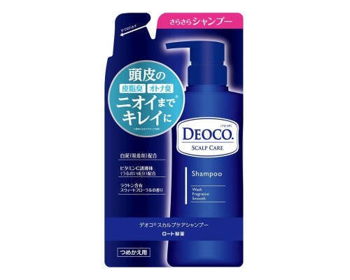 Шампунь Rohto Deoco Scalp Care Shampoo с уходом за кожей головы, запасной блок, 285 г