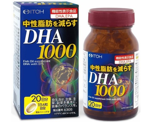Омега-3 ITОH Omega 3 DHA 1000S+EPA, на 20 дней, 120 шт
