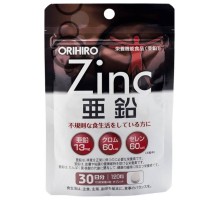 Orihiro Цинк и селен с хромом, 120 шт