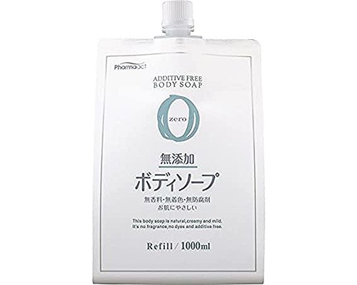 Жидкое мыло для тела Pharmaact Mutenka Zero без добавок, для чувствительной кожи, сменная упаковка, 1000 мл