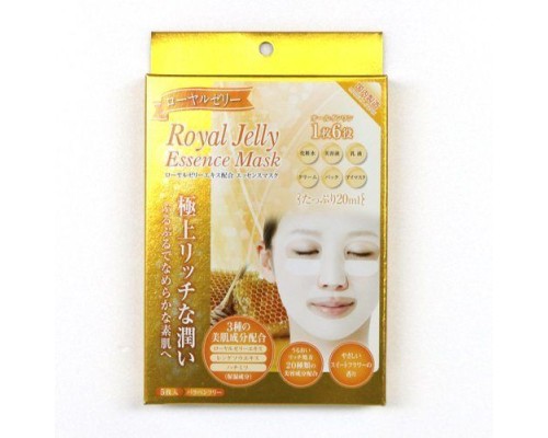 Маска тканевая для лица Skin Factory Royal Jelly Essence Mask с маточным молочком, 5 шт