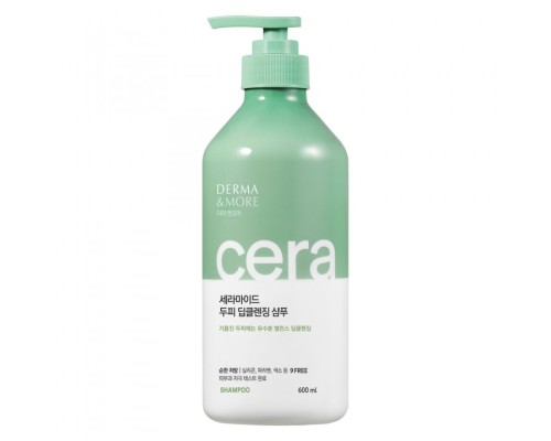 Шампунь для волос Kerasys Derma & More Ceramide Deep Cleansing Shampoo Глубокое очищение, 600мл