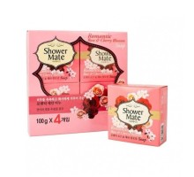 Shower Mate Мыло косметическое Роза и вишневый цвет 4*100г (набор)