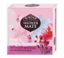 Мыло косметическое KeraSys Shower Mate Refresh Rose & Cherry Blossom Soap Роза и вишневый цвет, 100 г
