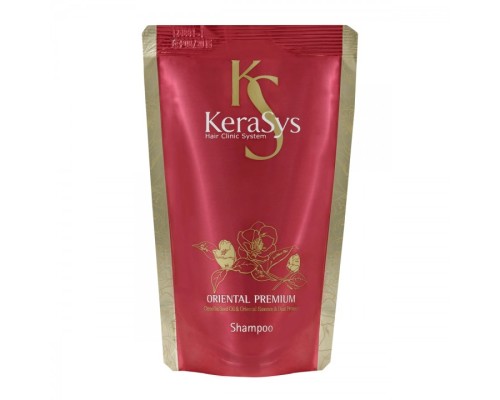 Шампунь для волос KeraSys Oriental Premium Shampoo с маслом камелии и кератином, сменная упаковка, 500 мл