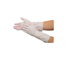 LION Виниловые перчатки “Family” (тонкие, без внутреннего покрытия, с уплотнением на кончиках пальцев) бело-розовые РАЗМЕР S, 1 пара