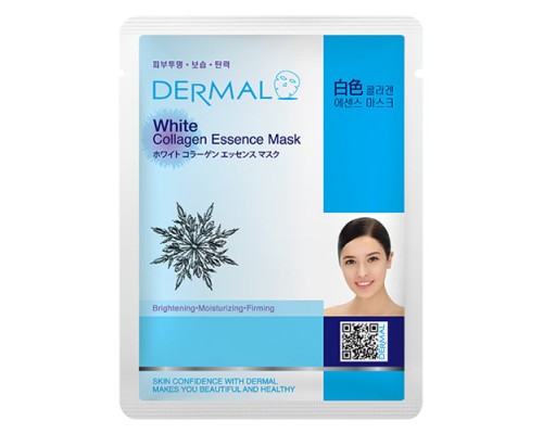 Косметическая маска отбеливающая Dermal White Collagen Essence Mask с коллагеном и экстрактом шелковицы, 23 г