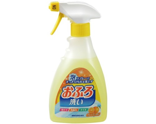 Чистящая спрей-пена для ванны Nihon Foam Spray Bathing Wash с антибактериальным эффектом и апельсиновым маслом, 400 мл