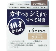 LION Крем "Lucido Q10 Ageing Care Cream" для комплексной профилактики проблем кожи лица (для мужчин после 40 лет) без запаха, красителей и консервантов 50 г