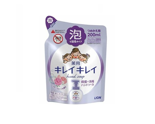 LION Мыло-пенка для рук "KireiKirei" с цветочным ароматом 200 мл (мягкая упаковка)