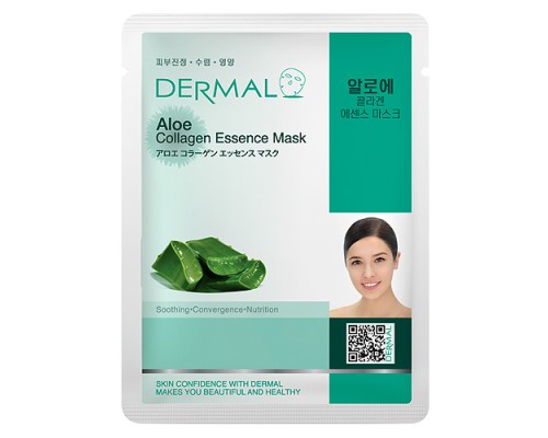 Косметическая маска Dermal Aloe Collagen Essence Mask с коллагеном и экстрактом алоэ, 23 г