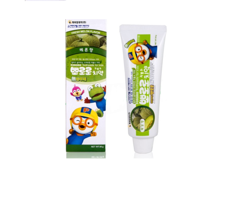 LION Зубная паста "Pororo" для детей от 3 лет с пониженным содержанием фтора (со вкусом дыни) 90 г