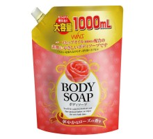 LION Крем-мыло для тела "Wins Body Soap Rose" с розовым маслом и богатым ароматом МУ с крышкой 1000 мл