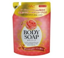 LION Крем-мыло для тела "Wins Body Soup Rose" с розовым маслом и богатым ароматом МУ 400 мл