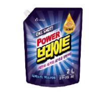 LION Жидкое средство для стирки "One shot! Power Bright Liquid Detergent" с ферментами (очищающее до глубины волокон и придающее яркость) МУ с крышкой 2 л