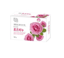 LION Успокаивающее и увлажняющее туалетное мыло с экстрактом дамасской розы "Rose Beauty Soap" 100 г