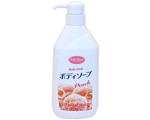 LION Крем-мыло для тела с экстрактом листьев персика (смягчающее) 550 мл