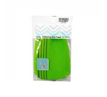 LION Мочалка-варежка для тела из вискозы с подкладом на резинке "Viscose Glove Bath Towel" (жесткая, массажная), размер (12 х 17 см)