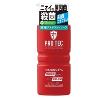 LION Мужское дезодорирующее жидкое мыло для тела с ментолом "PRO TEC" 420 мл (помпа)