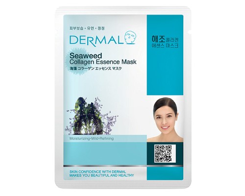  Косметическая маска Dermal Seaweed Collagen Essence Mask с коллагеном и экстрактом морских водорослей, 23 г