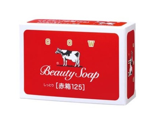 LION Молочное увлажняющее туалетное мыло с пудровым ароматом роз «Beauty Soap» красная упаковка (кусок 125 г) × 1 шт