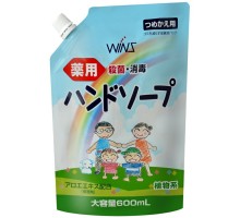 LION Семейное антибактериальное крем-мыло для рук "Wins Hand soap" с экстрактом алоэ МУ 600 мл