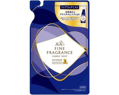 LION Кондиционер-спрей для тканей с утончённым ароматом FaFa Fine Fragrance «Homme» 270 мл (мягкая упаковка)