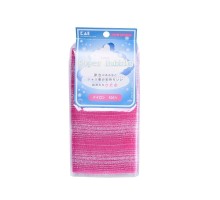 Мочалка для тела KAI Supper Bubble с объемным плетением, жесткая, ярко-розовая, 1 шт