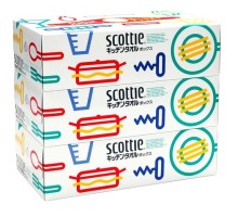LION Бумажные кухонные полотенца в коробке Crecia "Scottie" двухслойные 75 шт * 3 уп